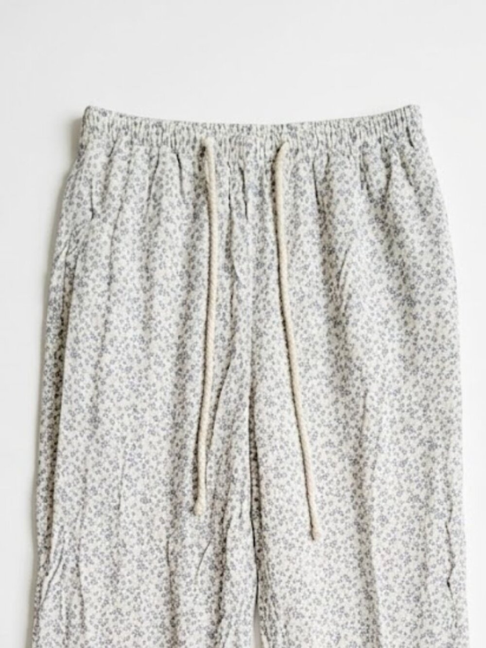 Sienna Sky Elastic Waist Pull On Wide Leg Drawstring Beachy Flowy Flower Pants S - Picture 4 of 5